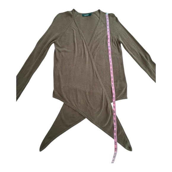 Lauren Ralph Lauren Linen Open-Front Cardigan Sweater - Size Medium - Picture 8 of 10